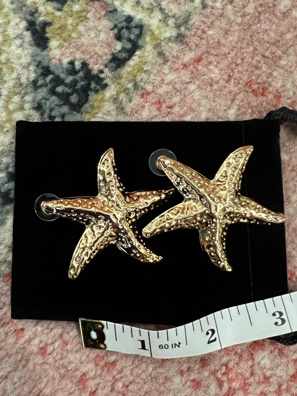 Gold Starfish Stud Earrings